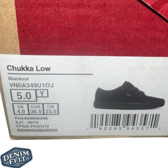 Vans Kids Blackout Skate Chukka Classic Low-Top Design Sneaker/Shoe | NEW/NIB! - Picture 16 of 16